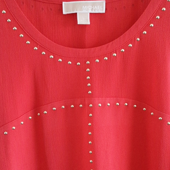 Michael Kors Sleeveless Riveted Top,SZ Lg, EUC - Picture 5 of 15